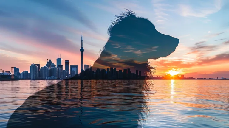 dog overlooking city 768x430